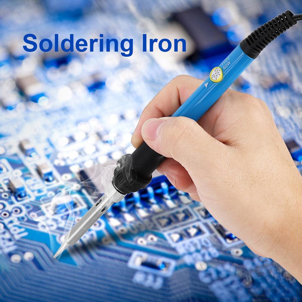 60W Electric Soldering Iron Temp Hand Tool Kit with Button