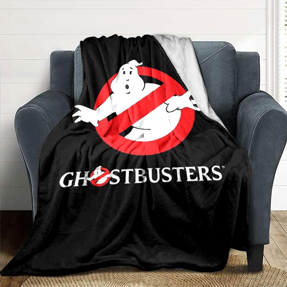 Ghostbusters Classic Ghost Logo Print Flannel Blanket Soft Warm Throw Blanket Movie Fan Sofa Bed Home Decor