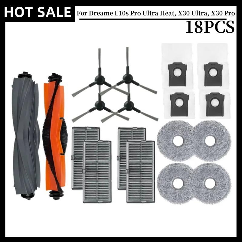 Für Dreame L10s Pro Ultra Heat, X30 Ultra, X30 Pro Staubsauger Ersatzzubehör Hauptseitenbürste Filter Mopp Staubbeutel