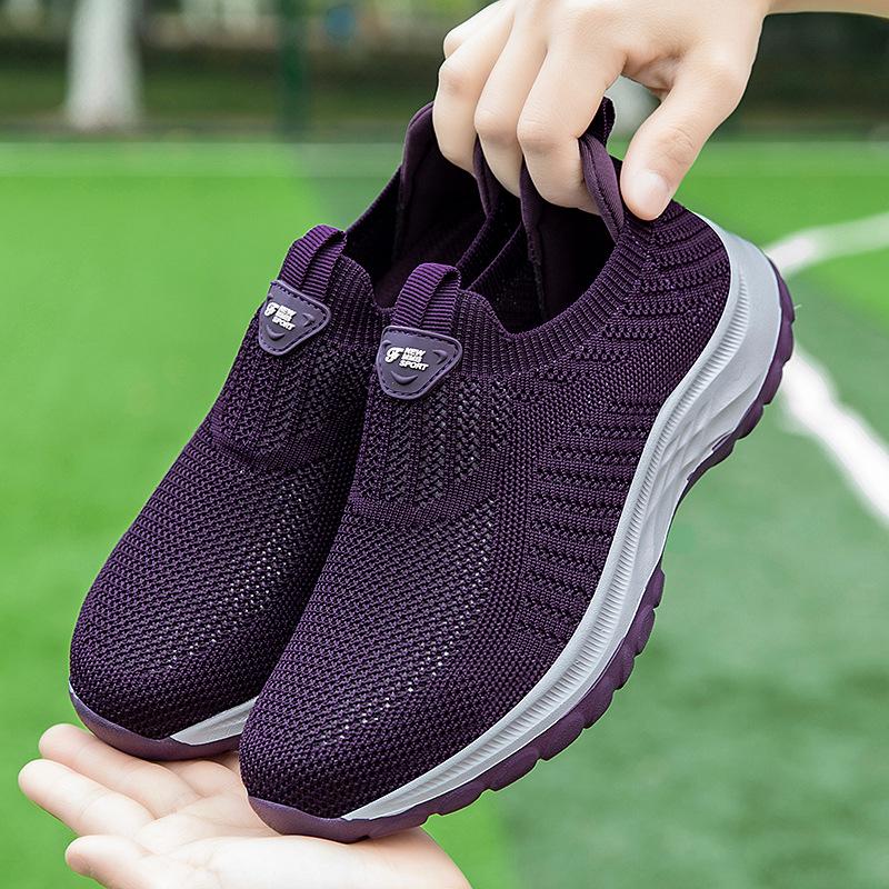 Slip-On Breathable Women's Walking Shoes with Soft, Shock-Absorbing Sole