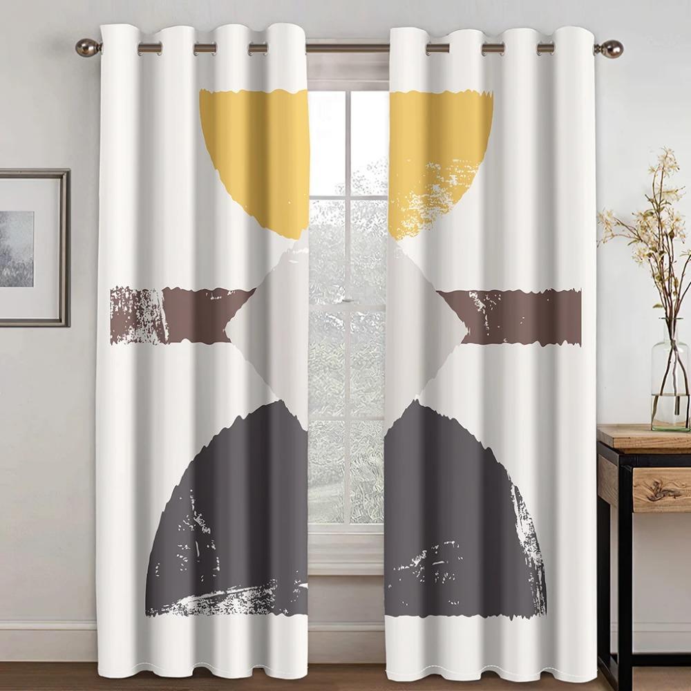 Abstract Art Anthestic Boho Morandi Window Curtains Blinds For Living Room Bedroom Bathroom Kicthen Office Door Home Decor2Pcs