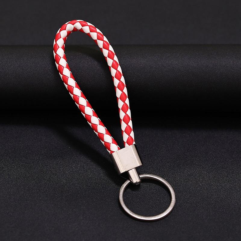 Handmade Leather Rope Keychain Car Key Chain Bag Pendant Accessories