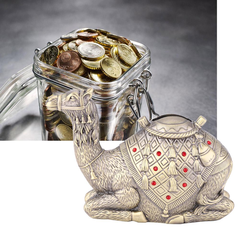 Home Desktop Decoration Camel Shape Coin Bank Craft Money Saving Box