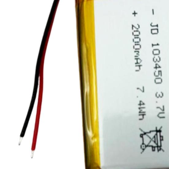 3.7V 2000mAh High-capacity Rechargeable Battery Universal PH 2.0mm 2pin-plug Camera GPS Navigator Battery Replacement Parts