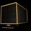 2Inch*16FT Yellow Reflective Prismatic Tape High Conspicuity Adhesive Retro Reflector Sticker Waterproof Strip For Truck Trailer
