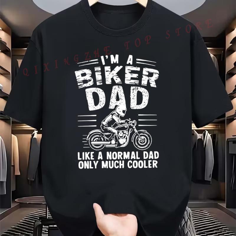 Pretty Im A Biker Dad Like A Normal Dad But Cooler TShirt Funny Present For Mens Short Sleeve TShirts Oneck Top Tees