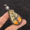 Tree Of Life Bumble Bee Jasper Pendant Copper Wire Wrapped Pendant Rainbow Moonstone Pendant Handmade Gemstone Pendant Unique Copper Jewelry
