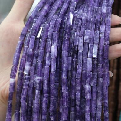 Rainbow Semi-precious Rectangular Cylindrical Punch Loose Beads Charms 36 Cm for Necklace Bracelet Anklet Earring Craft
