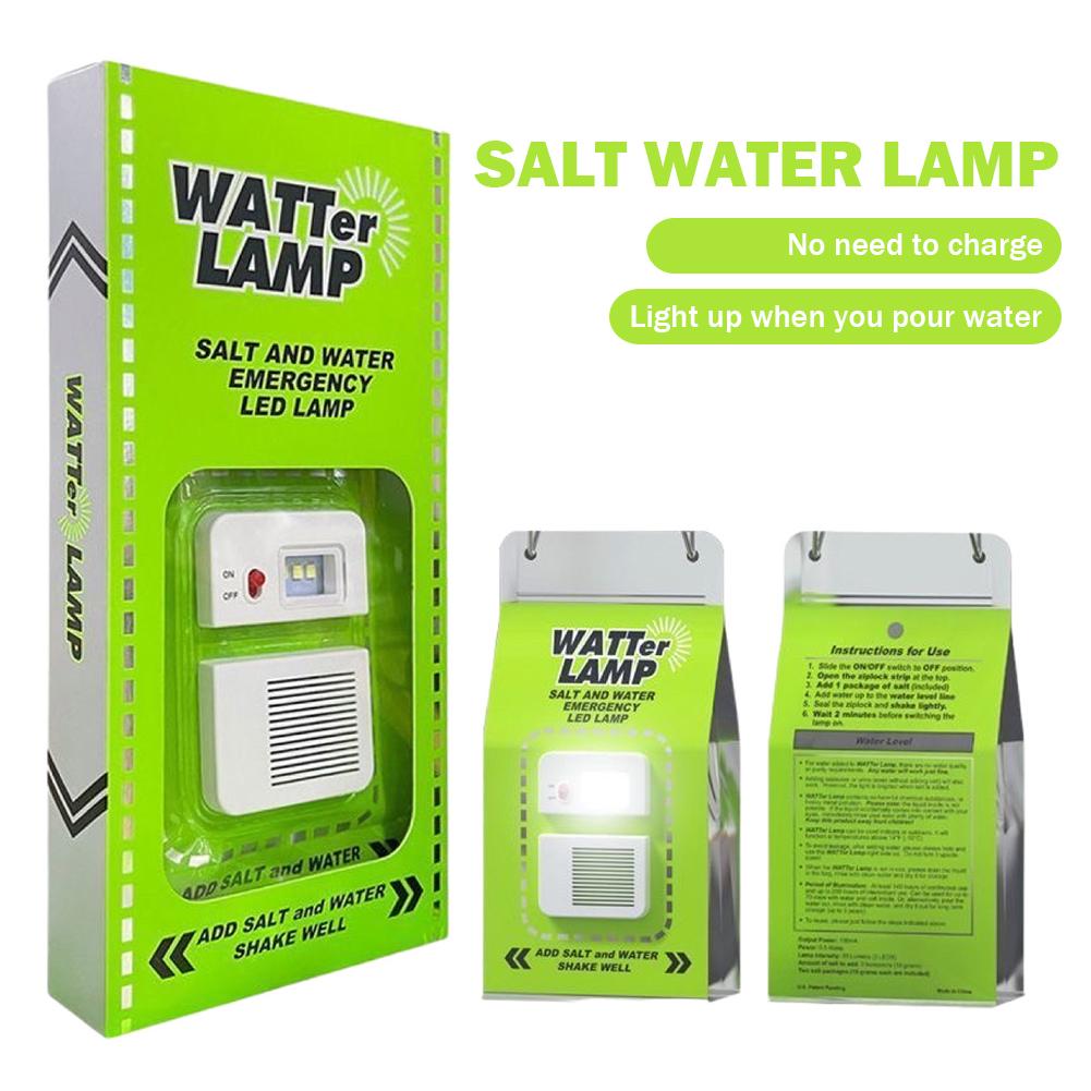 Portable Outdoor Camping Lamp Salt Water LED Emergency Lamp for Camping Night Fishing Lamp 50 LM Energy Saving Lamp