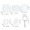 20Pcs/Set DIY Keychain Pendant Casting Silicone Mould Kit with Keyrings Art Crafts Making Tools Crystal Epoxy Resin Mold
