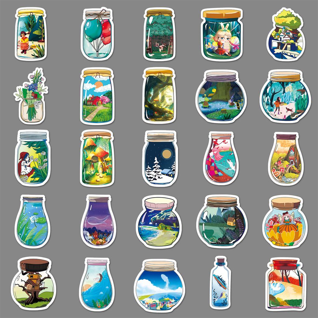 50 Bottles of World Graffiti Original Cartoon Stickers Decorated with Mobile Phone Case Luggage Stickers.