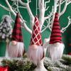 3-Piece Christmas Gnome Plush Santa Doll Knit Fabric Christmas Tree Hanging Ornaments Gnomes Elf Decorations Gifts New Year