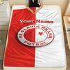 1PC Custom Name SK Prague Slavia Patterned Flannel Blanket Suitable For All Seasons for Home Decor Warmth and Comfort Gifts Holiday Present -HE208