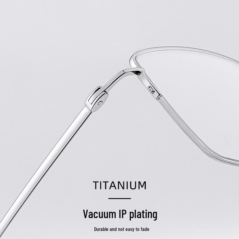 Danyang Men's Half-Frame Myopia Glasses, Memory Titanium Business Eyebrow Line, Model 8047.