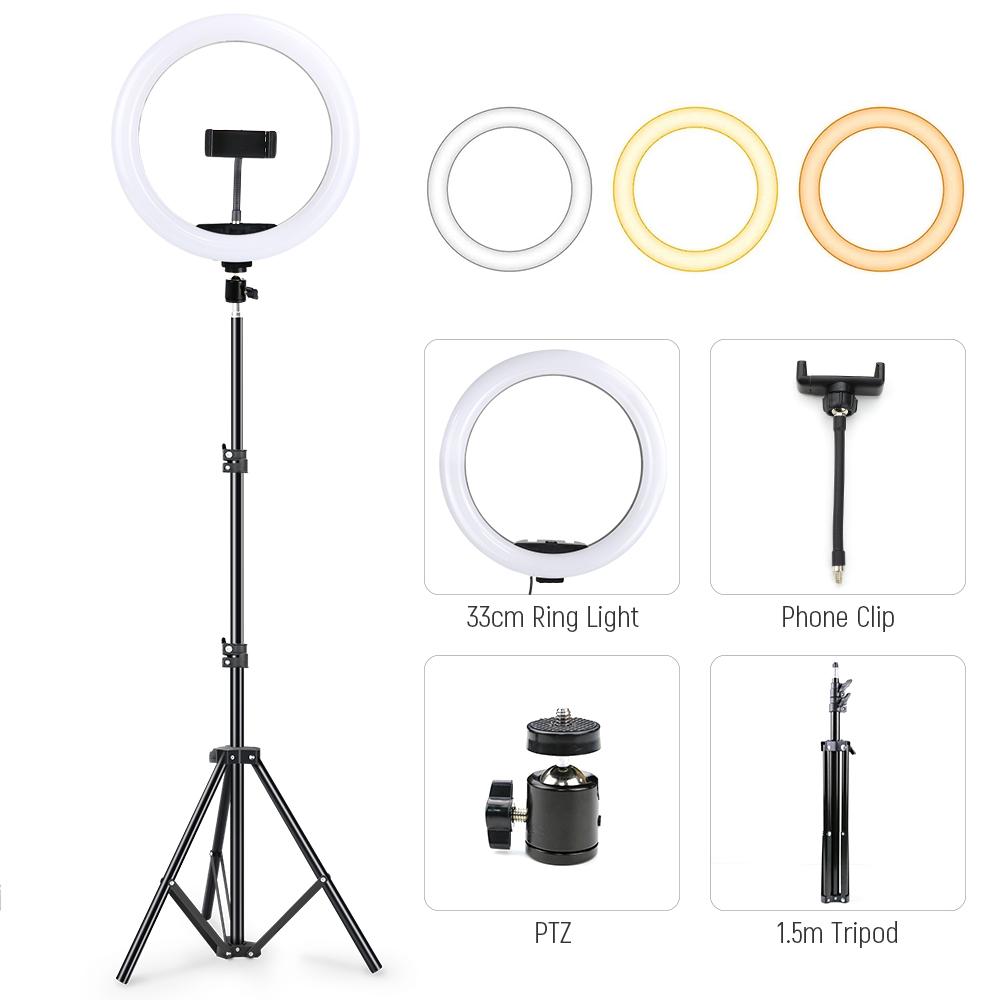 12inch RGB Led Ring Light With 0.5/1.6 Tripod Colorful 33/26cm Photographic Selfie Lighting For Youtube Live With Remote Control