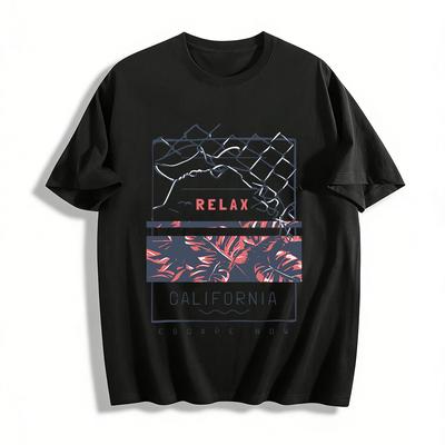 Kalifornien Entspannung Urlaub Print Lässiges T-Shirt Reines Baumwoll-T-Shirt