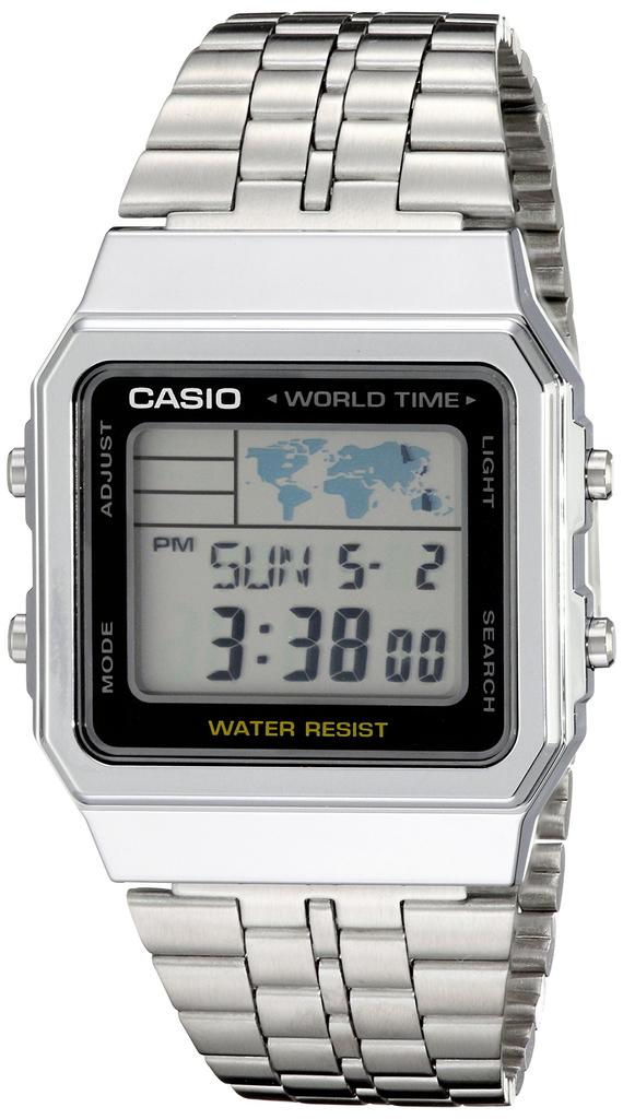 Casio Men's Classic A500WA-1 Silver Stainless-Steel Quartz Dress Watch