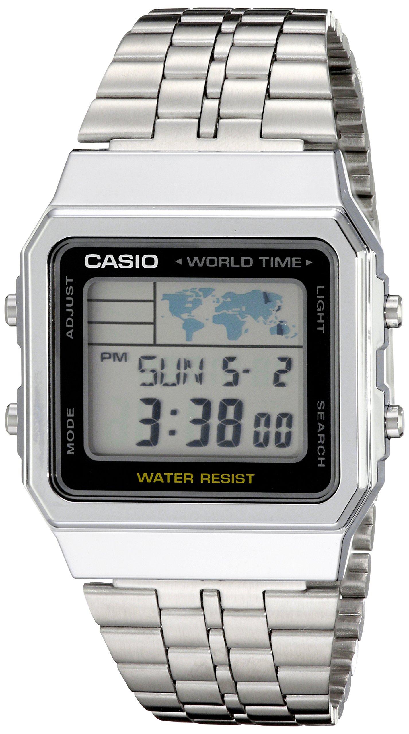 

Casio Men s Classic A500WA-1 Silver Stainless-Steel Quartz Dress Watch
