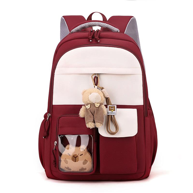 Preppy Backpack Junior High School Student Lightweight Schoolbag Women's Large Capacity Backpack