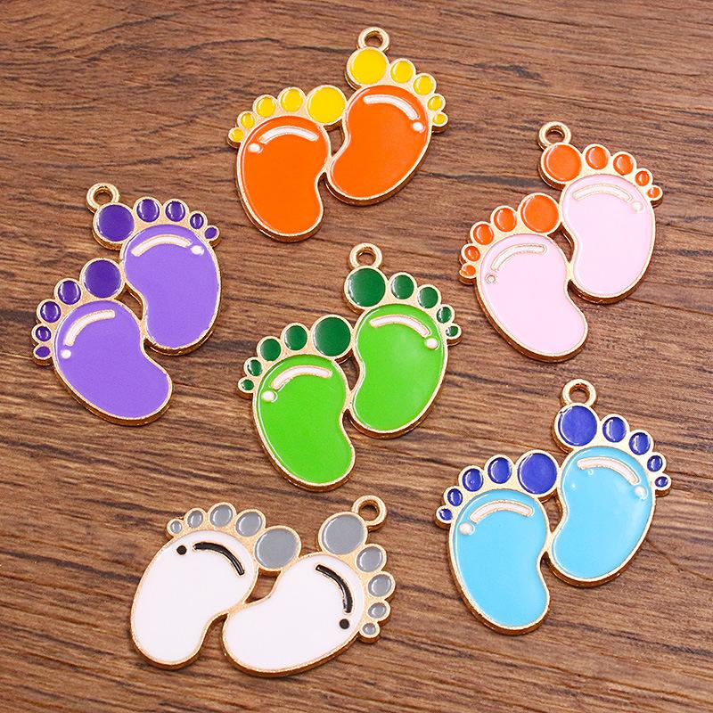 10Pcs 26 * 31mm DIY Cute Sole Pendant Accessories