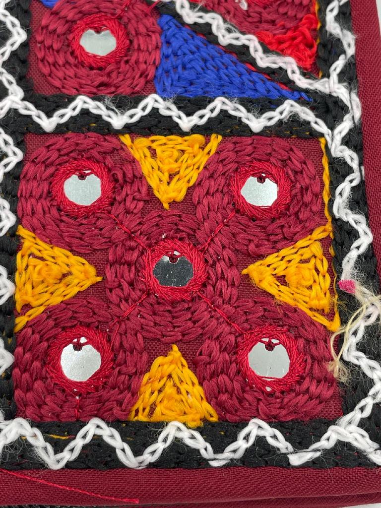 Novahaven Clutch Bag Wallet Burgundy Fair Trade Ethno Boho