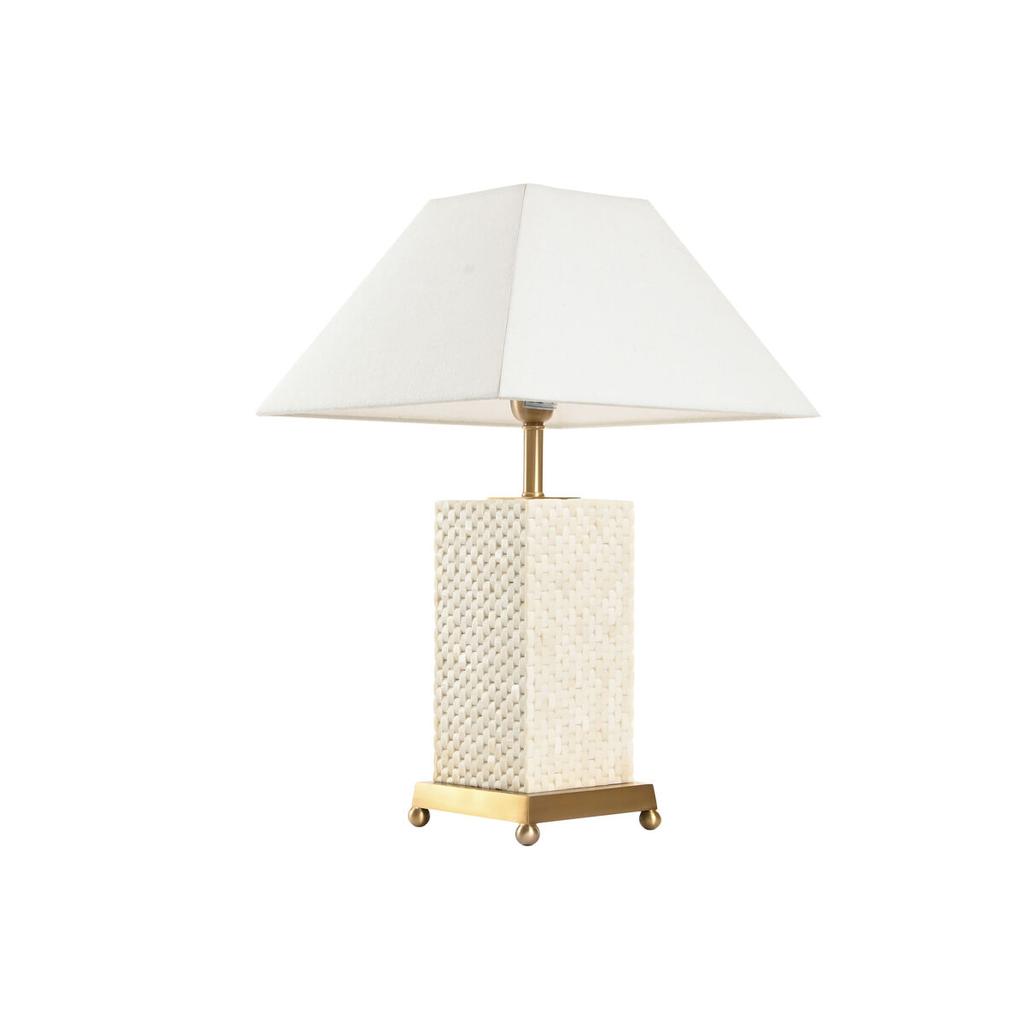 Desk lamp Home ESPRIT White Beige Golden 50 W 220 V