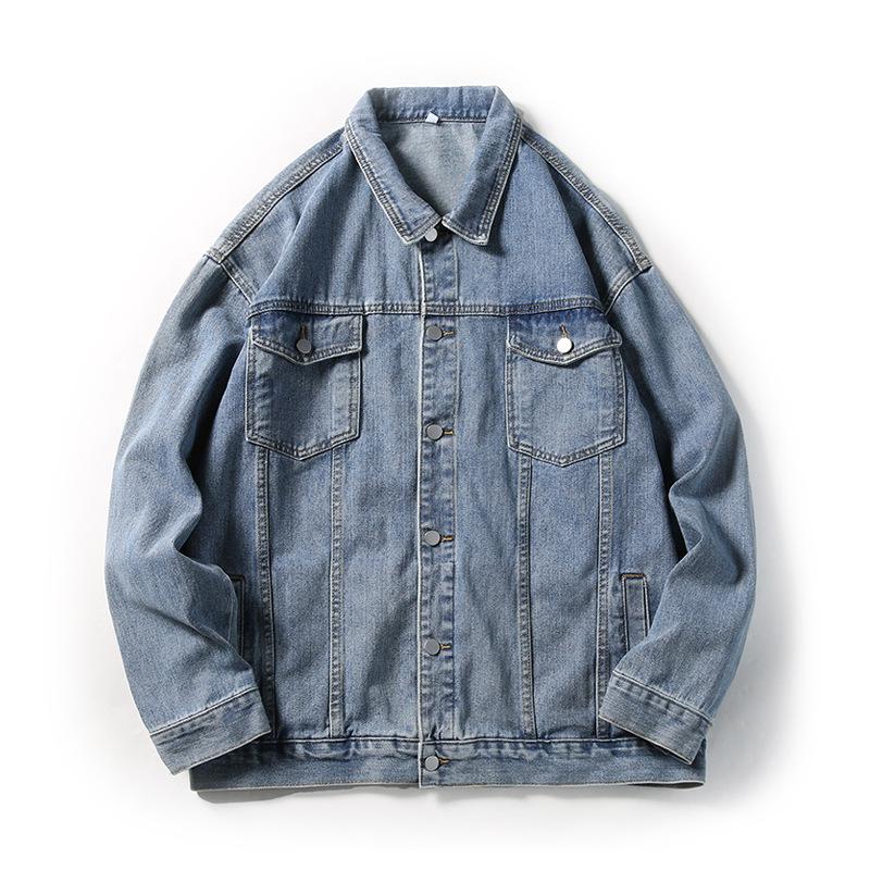 

Новая мужская джинсовая куртка, модный мужской бренд, свободная повседневная и классная рабочая куртка M