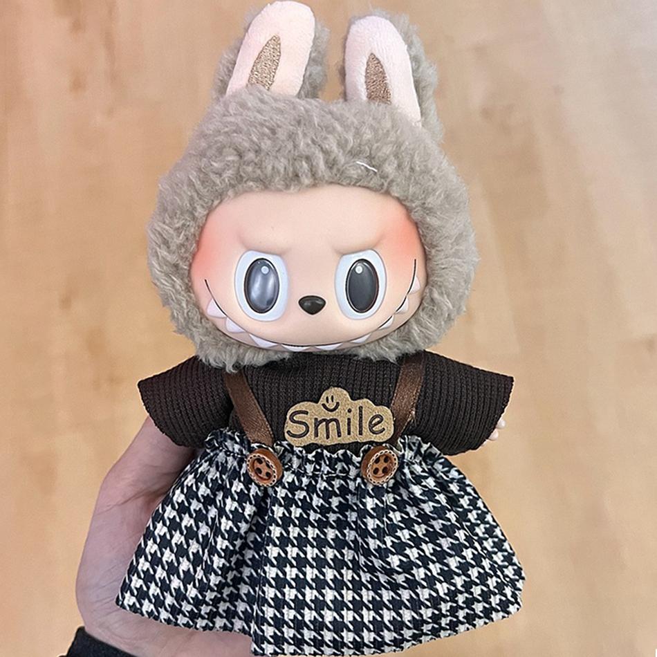 17cm Labubu Clothes Halloween V1 A2 A3 Plush Doll Accessories Labubu Designer Clothes Pumpkin Costume Set