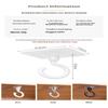 20/10 Pcs Self-Adhesive Wall Hanging Hook 360° Rotating No-Drilling Ceiling Household Hook