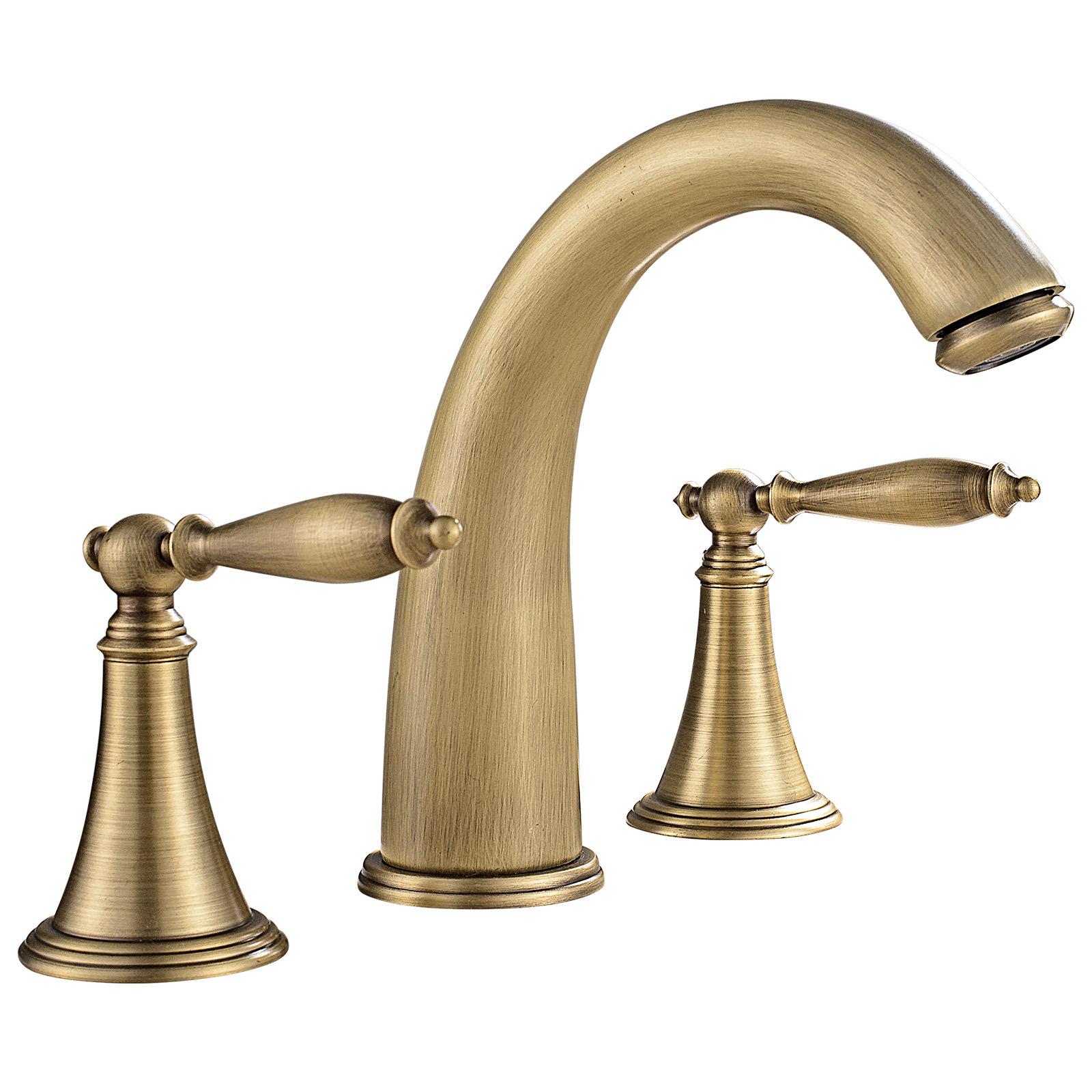 

Black Retro Brass Hot and Cold Nordic Style Basin Faucet Dual Handle Three Hole Separate Three-Piece Faucet Set