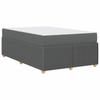 Bed Frame with Mattress Dark Grey 120 x 200 cm Fabric