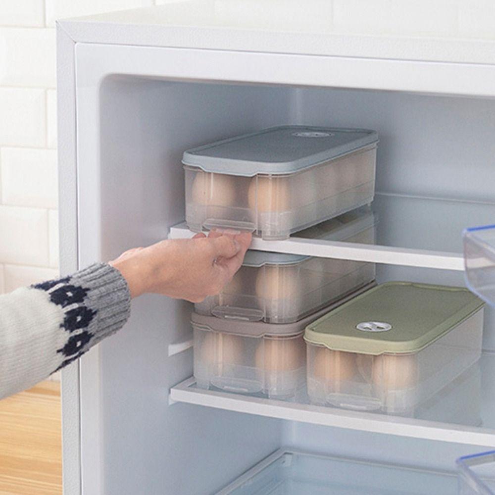 Plastic Egg Storage Box Airtight Egg Tray Simple Egg Storage Containers  Refrigerator