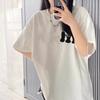 Couples pure cotton short-sleeved t-shirt women's summer loose and versatile half-sleeved t-shirt lower clothes missing design top tide