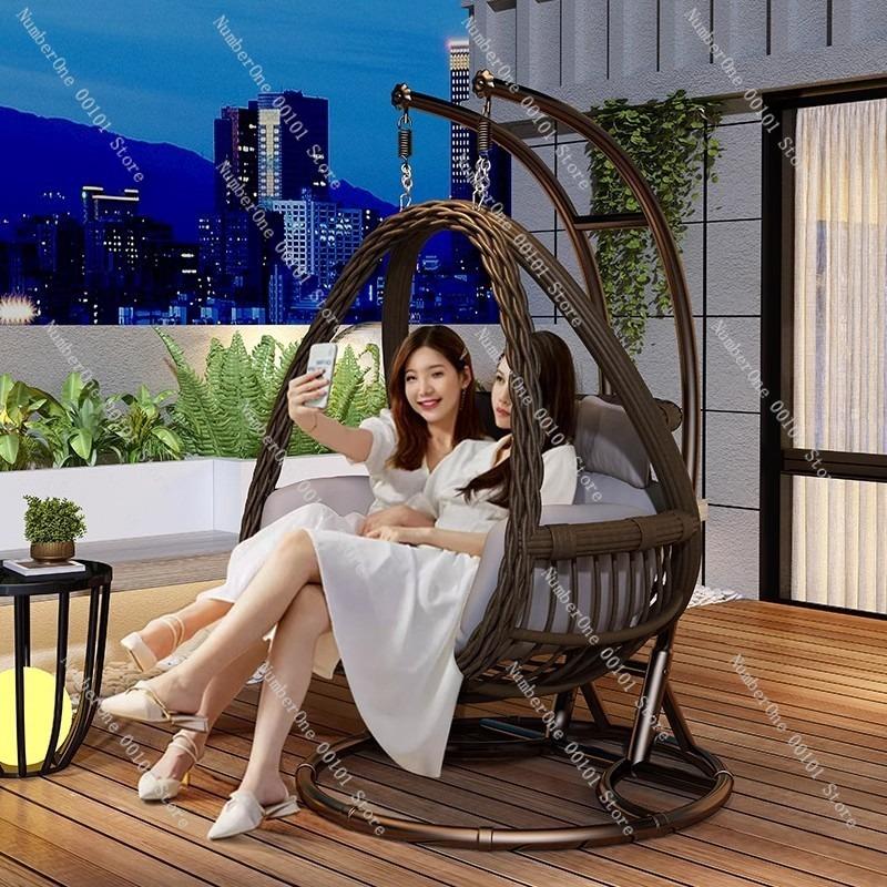 Indoor Swing, Cradle, Hanging Chair, Lazy Home, Balcony Hammock, Bedroom Internet-famous Bird’s Nest Rattan Chair
