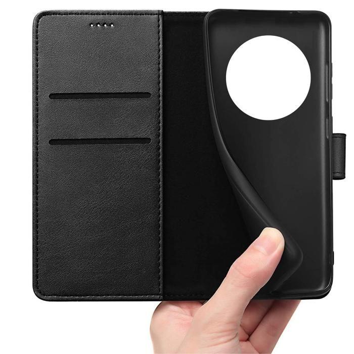 Hülle - Phonillico - Xiaomi Redmi A3 - Geldbörse Schwarz - Semi-hart - Standfunktion