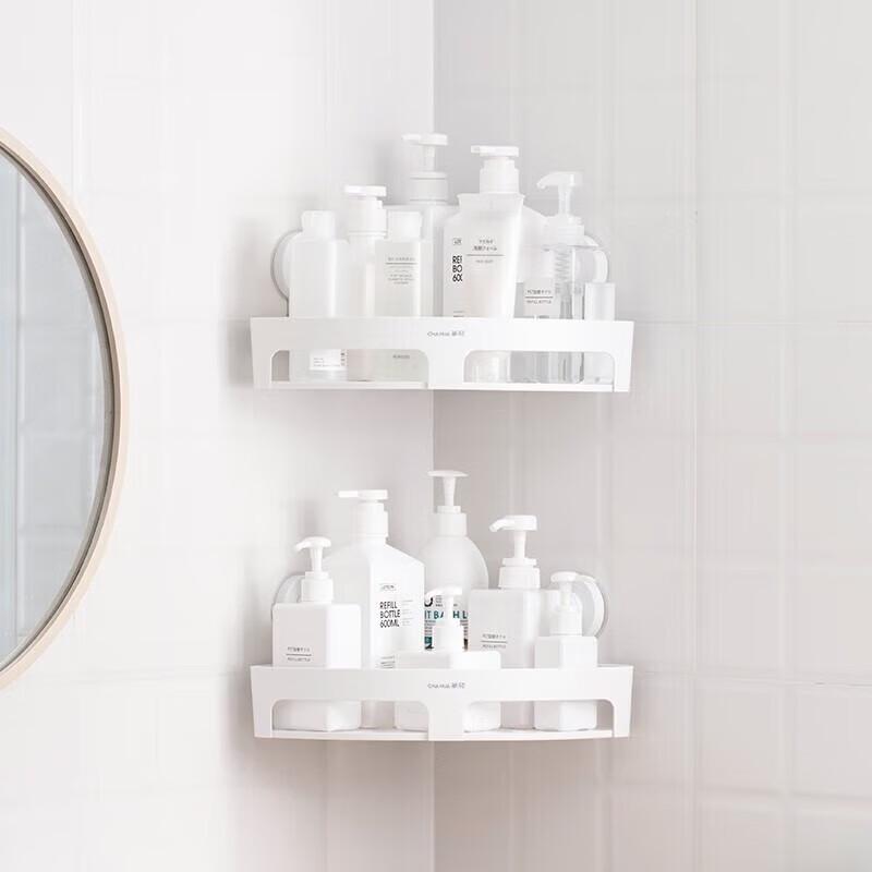 CHAHUA No-Drill Wall-Mounted Bathroom Corner Shelf