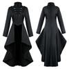 Gothic Military Jacket Tailcoat Women Steampunk Tuxedo Uniform Vintage High Low Hem Trench Swallow Tailcoat Fishtail For Adult