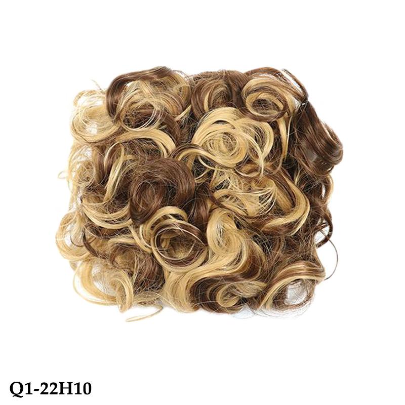 MERISIHAIR Perucă Chignon ondulată naturală pentru femei, extensii de păr din fibre sintetice de culoare pură, potrivite pentru petrecere, nuntă, utilizare zilnică