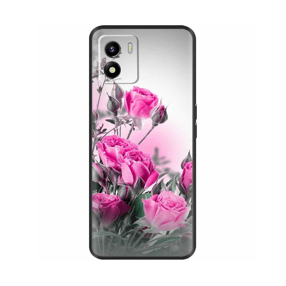 For Vivo Y01 Case Y01 2022 Soft Silicone Back Cover TPU Phone Case For Vivo Y01 Y 01 VivoY01 Cute Black Bumper Coque Shell Funda