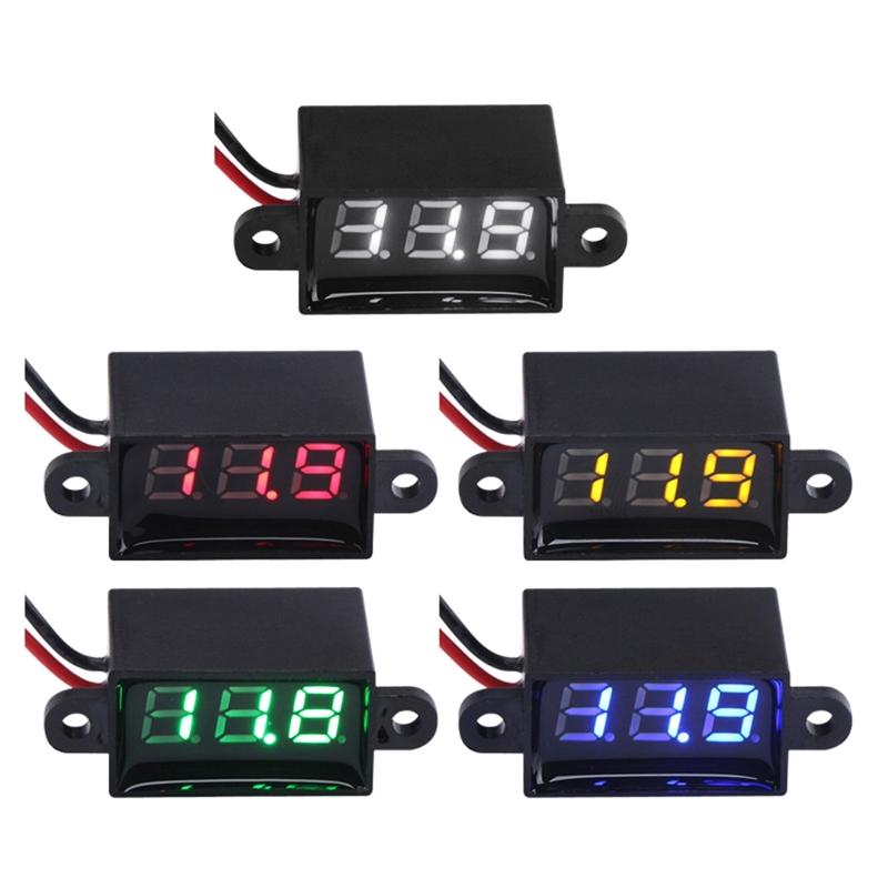 Mini Digital for DC Voltmeter 0.28 Inch Two-Wire 3.5V-30V Digital for DC Waterproof Dustproof & Drop Resistant Voltmeter