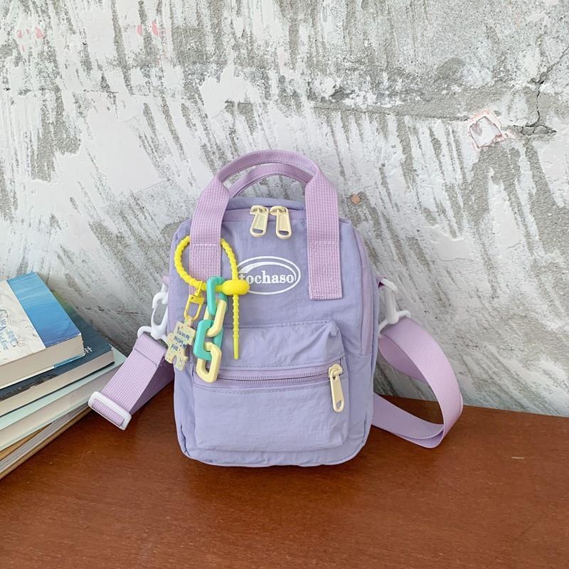 Color Simple Solid Letter Printed Children Single Shoulder Bag Pendant With
