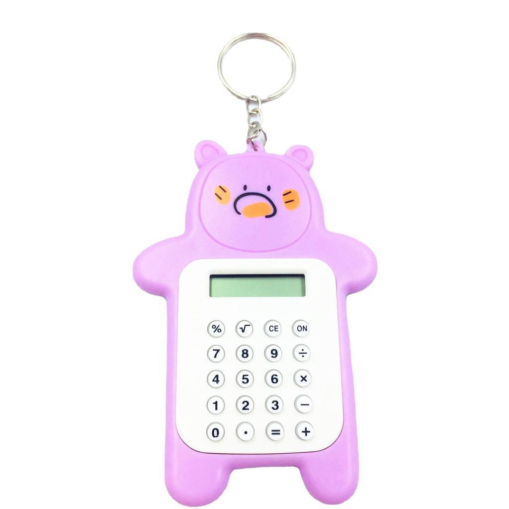 Creative Mini Bear Calculator Keychain Pendant for Primary School Students - Cute Gifts