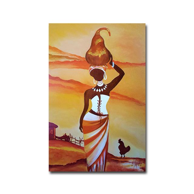 African Women's Art Posters and Prints Abstract African Girls' Canvas Wall Art Images