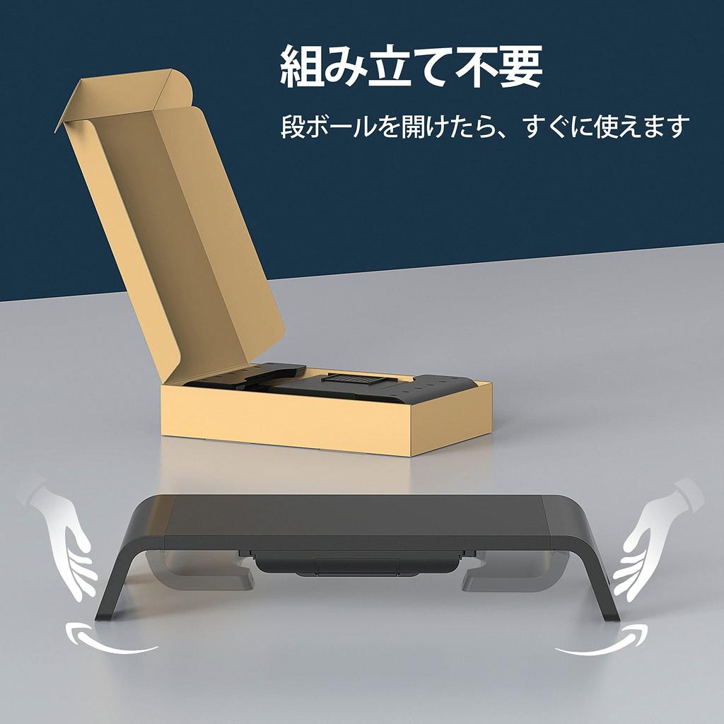 Fenge Monitor Fully Desktop Stand with Keyboard 52cm 25kg Weight G04A1522B Stand, Assembled, Drawer, Storage, Wide, Capacity, Black,