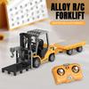1/64 Mini Desktop Toy Car Alloy Rc Forklift Truck App 2.4G Remote Control Car Flatbed Cart Vehicle Toy for Children Adult Gifts