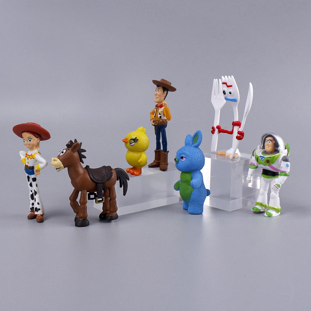 10Pcs Anime Toy Story Action Figure Buzz Lightyear Woody Jessie Alien Kawaii Doll Collectible Model Toys Kid Christmas Gift PVC Poseable Articulated