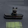Creative Geometric French Bulldog Car Phone Holder - Stylish Temporary Parking Sign with License Plate, Available In Red or Black, Includes