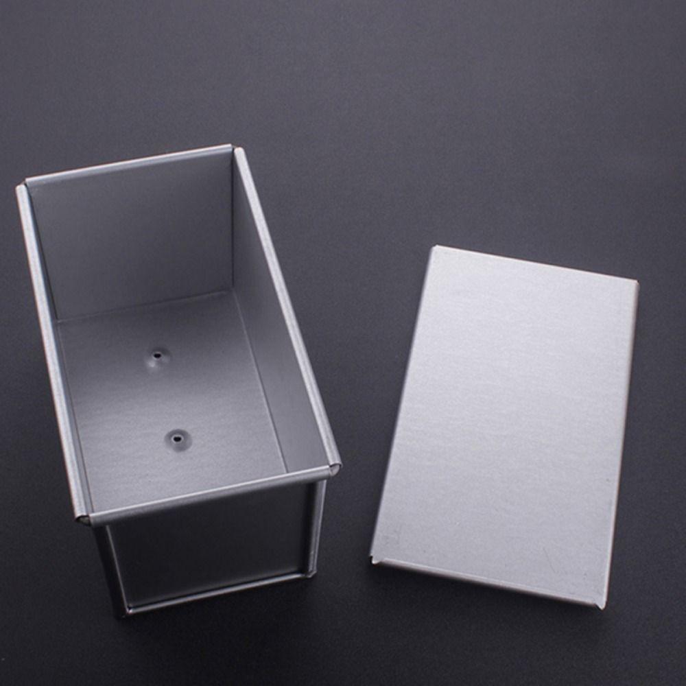 Non-Stick Cube Toast Box with Cover Bread Mold Useful Square Corrugated Loaf Pan  Baking Supplies