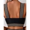 New Women's Characteristic Webbing Suspender Briefs Solid Color Bikini Split Swimsuit