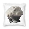 Bruh Hippo Square Pillowcase Polyester Linen Velvet Printed Zip Decorative Throw Pillow Case Car Cushion Cover